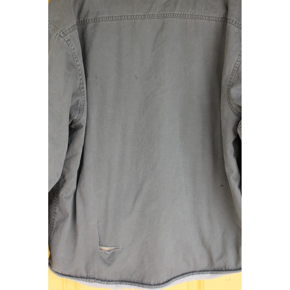 Levi's Sherpa Lined Work Shirt Jacket SZ XL Gray Workwear‎ Utility Chore Coat - Picture 6 of 10